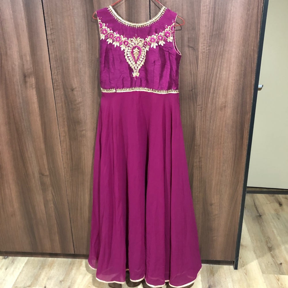 Magenta/pinkish Indian gown